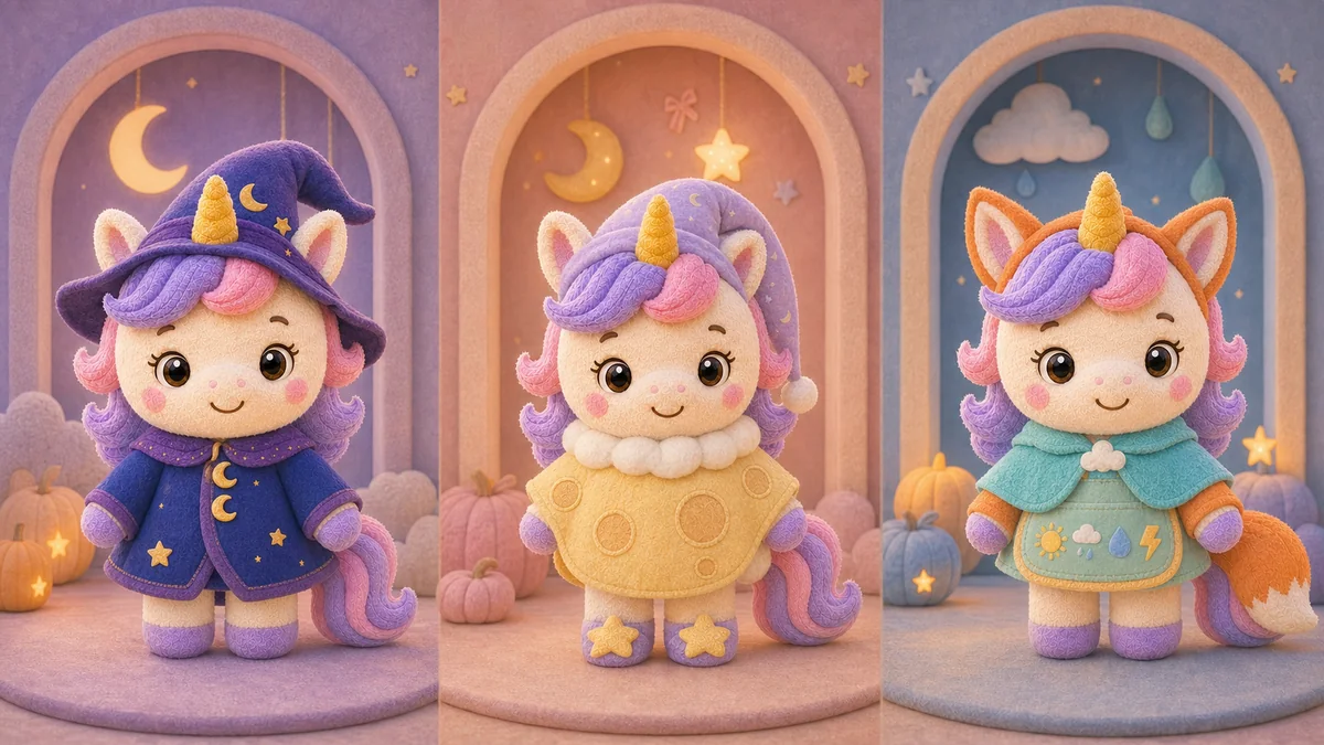 Three costume ideas for Starlight Unicorn